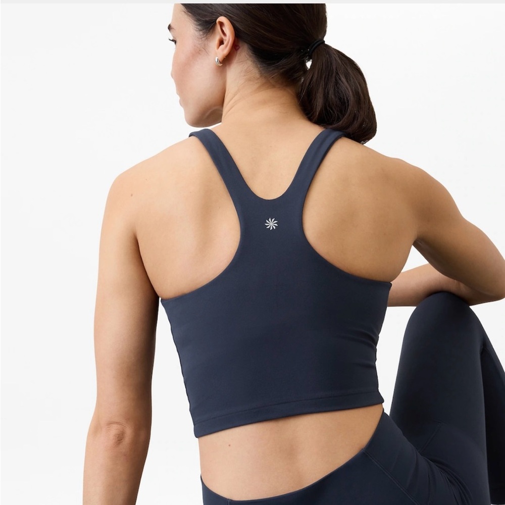 NWT Athleta Purpose Crop Navy Sports Bra—Medium